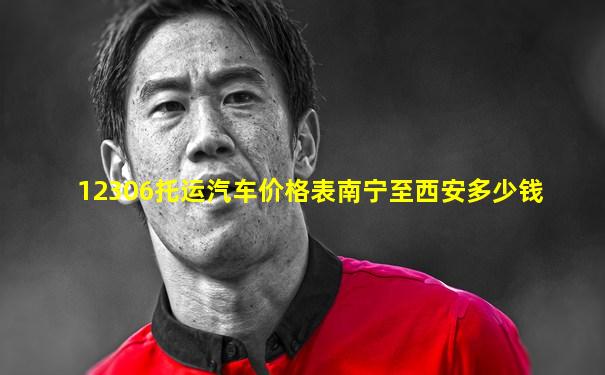 12306托运汽车价格表南宁至西安多少钱