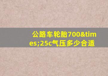 公路车轮胎700×25c气压多少合适
