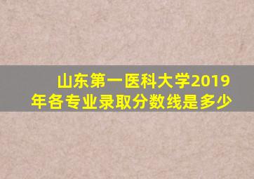 山东第一医科大学2019年各专业录取分数线是多少
