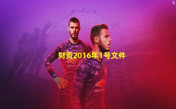 财资2016年1号文件